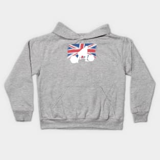 United Kingdom Flag Deadlift - Powerlifting Kids Hoodie